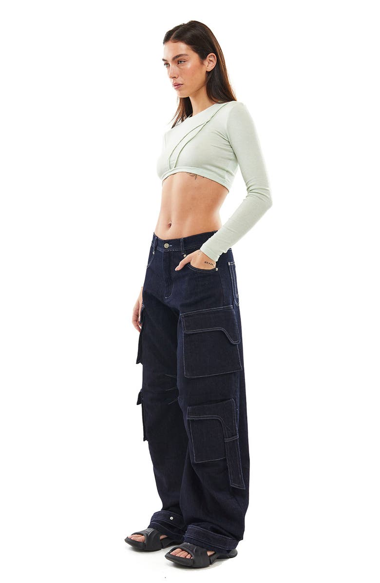 Mother of All Rae Denim Cargo Pants, Alternate, color, 