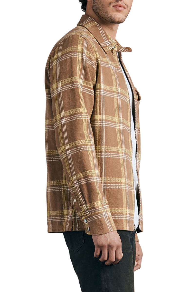 rag & bone Dalton Flannel Zip Front Overshirt, Alternate, color, 