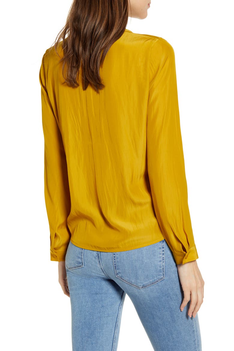 Tie Neck Top, Alternate, color, OLIVE ARROWWOOD