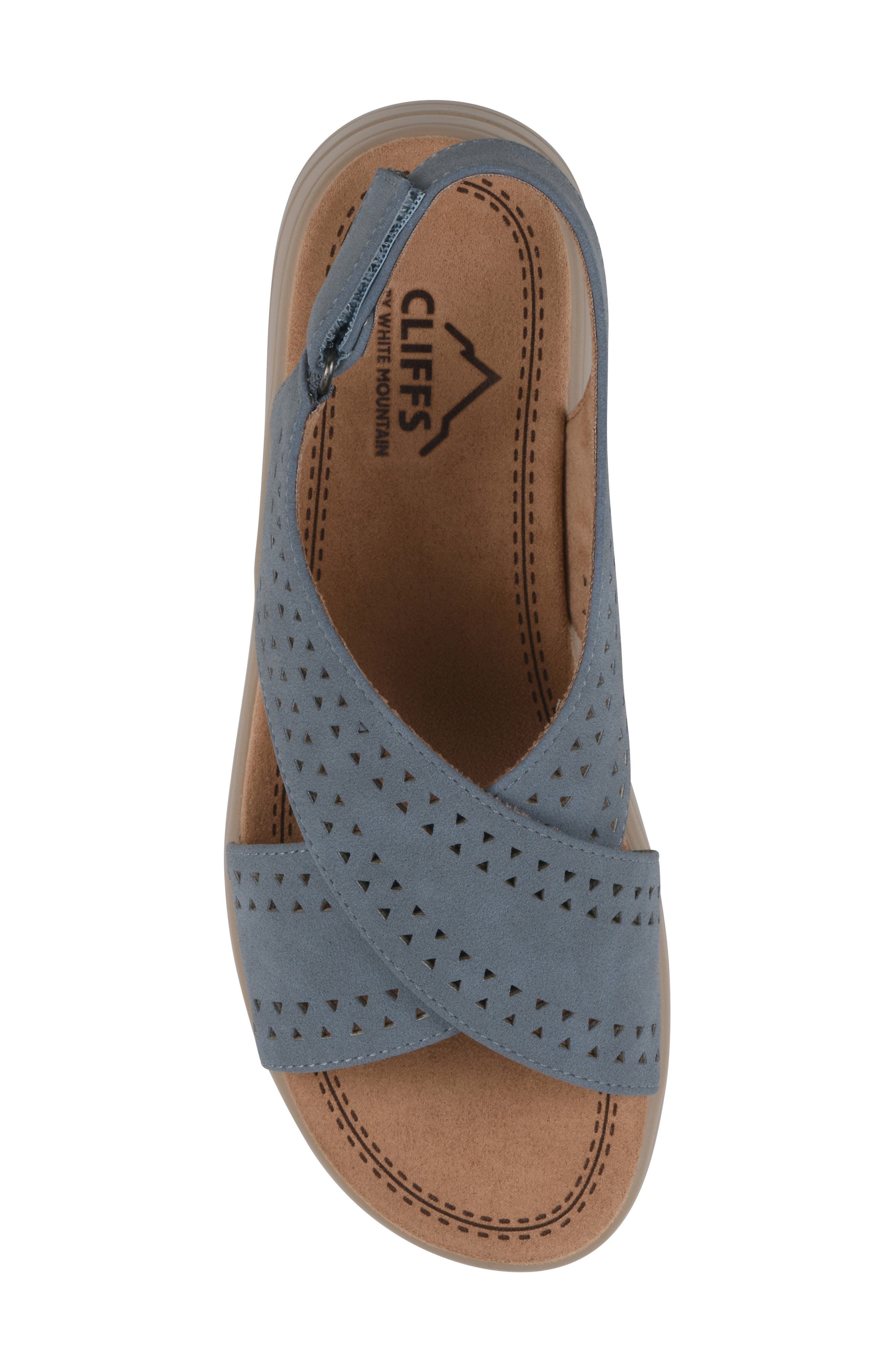 Haniya Flatform Sandal, Alternate, color, PERIWINKLE/ SUEDE