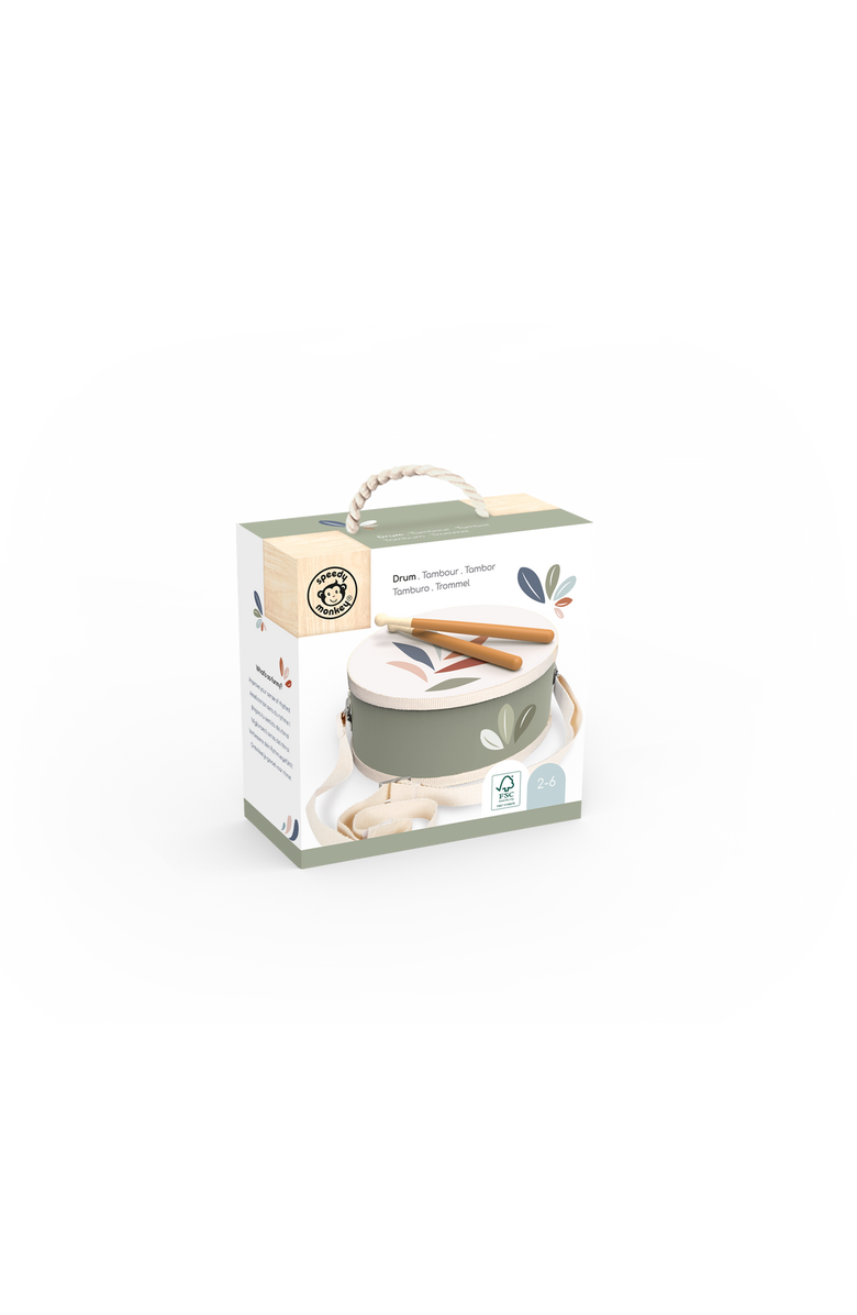 Speedy Monkey Drum w/ adjustable strap, Alternate, color, Multi