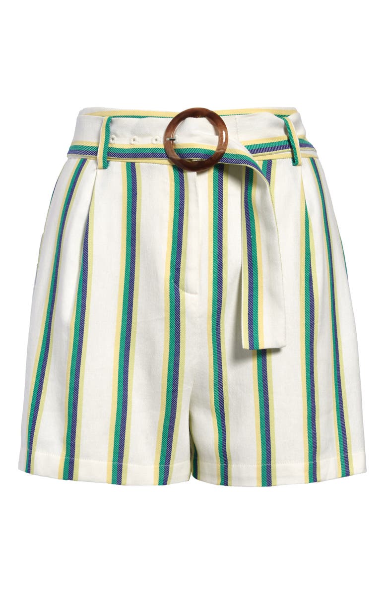 Halogen<sup>®</sup> Belted Stripe Twill Shorts, Main, color, 