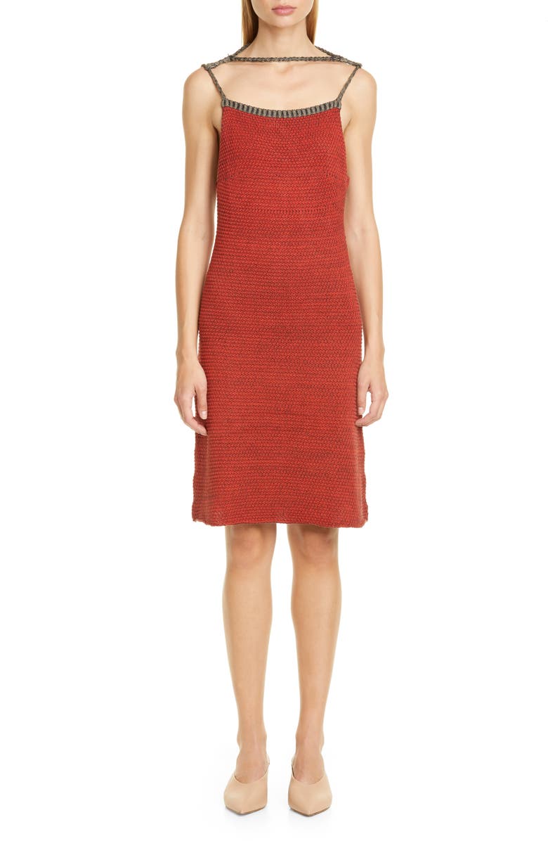 Eckhaus Latta Décolleté Sweater Dress, Main, color, 