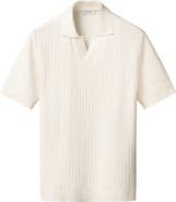 Eton Open Collar Jacquard Polo