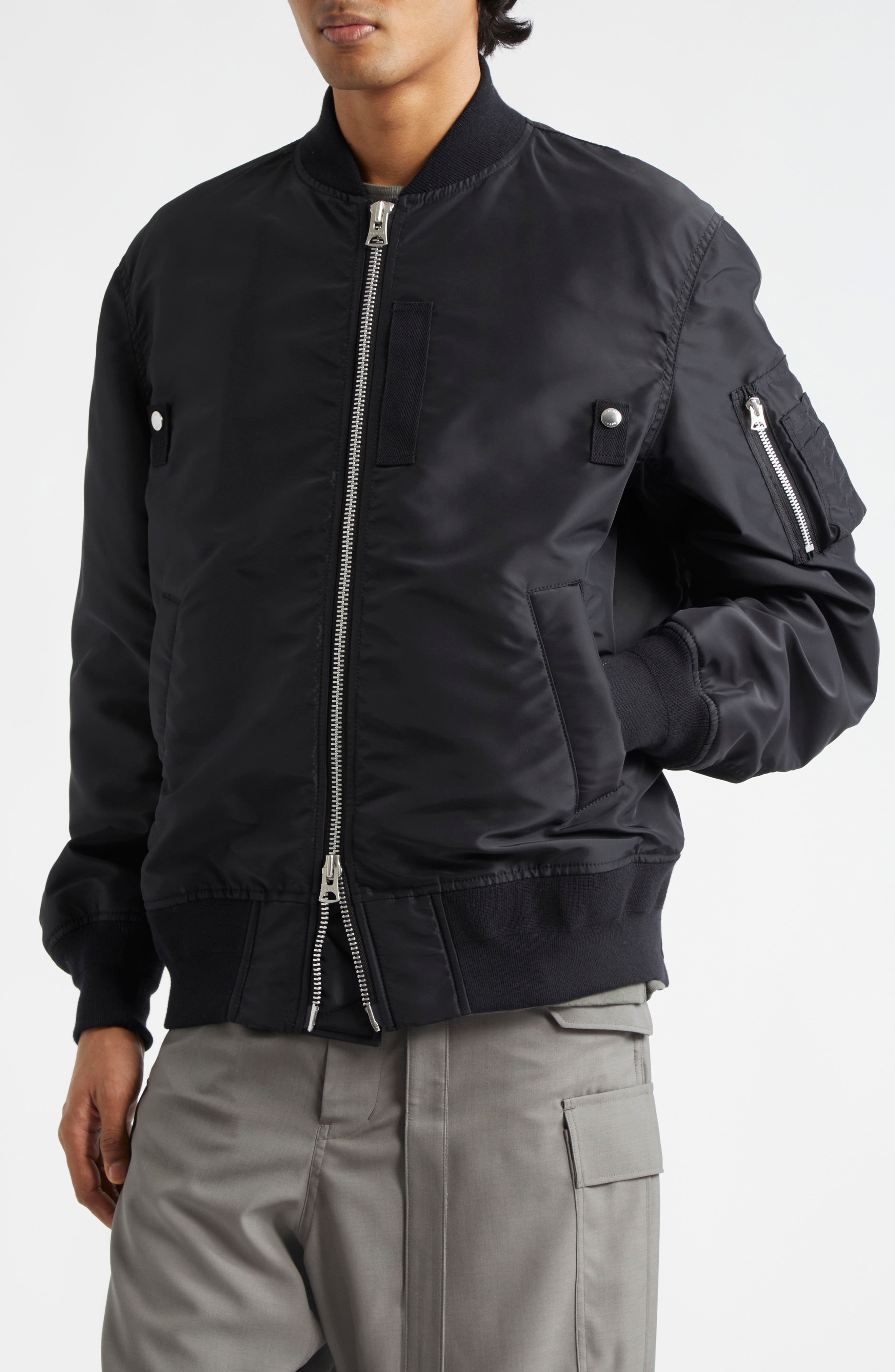 Sacai Nylon Twill Bomber Jacket (Men) | Nordstrom