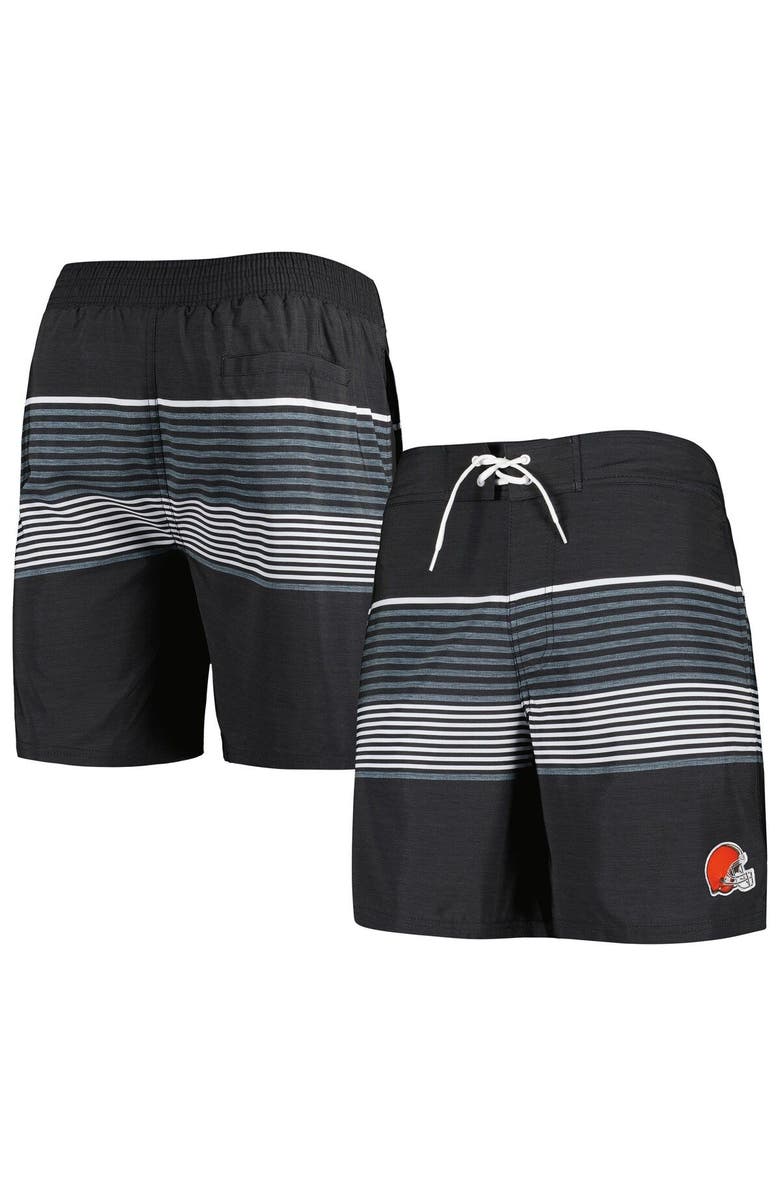 G-III SPORTS BY CARL BANKS Men's G-III Sports by Carl Banks Black Cleveland Browns Coastline Volley Swim Shorts, Main, color, Black