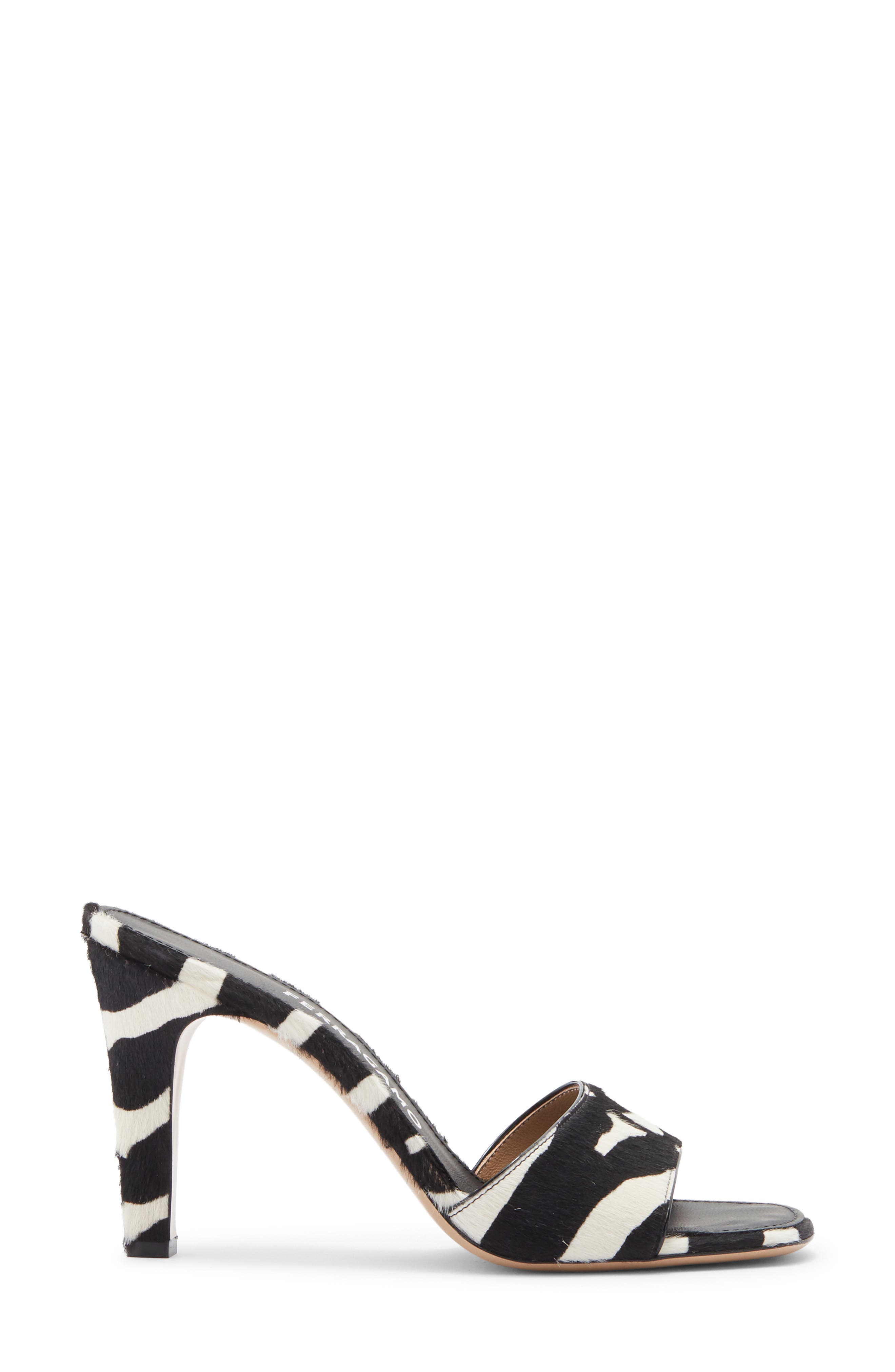 FERRAGAMO Tatiana Slide Sandal, Alternate, color, Kasba Bianco/ Nero Biscotto