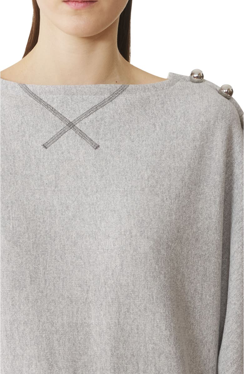 Lanvin Cotton Jersey Top, Alternate, color, 