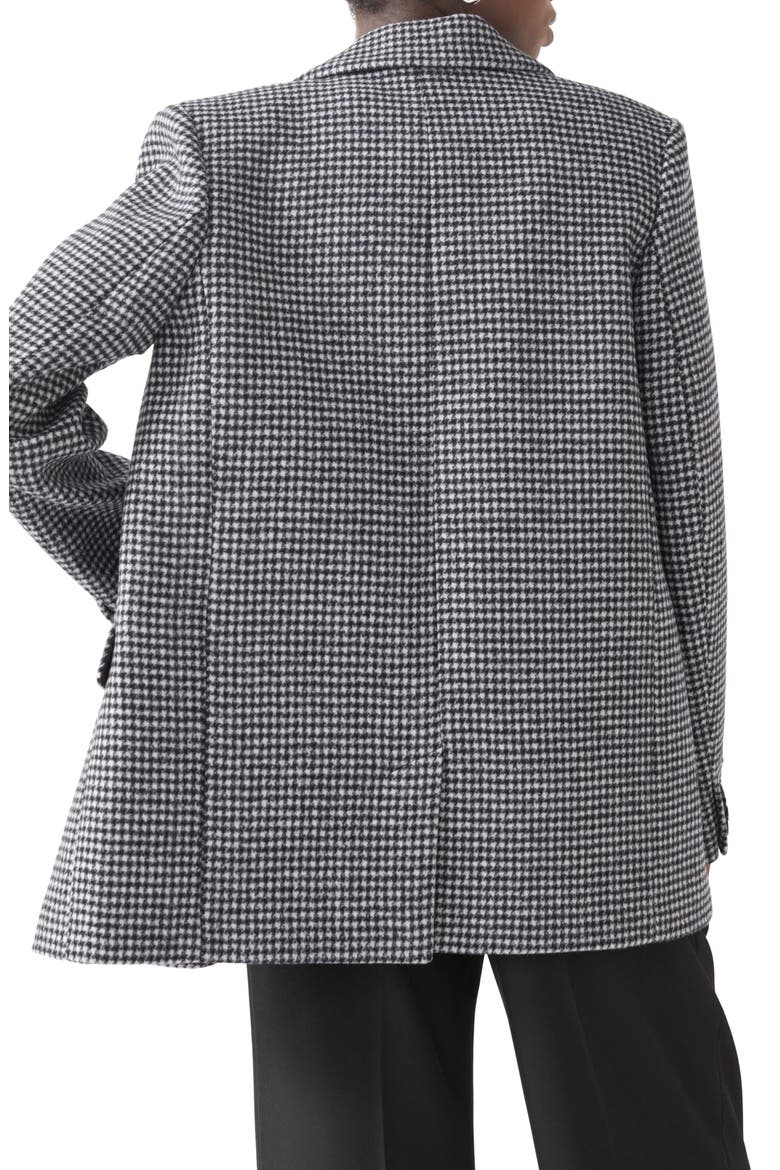 Oversize Houndstooth Wool Blend Tweed Blazer, Alternate, color, PEPITA CHECK