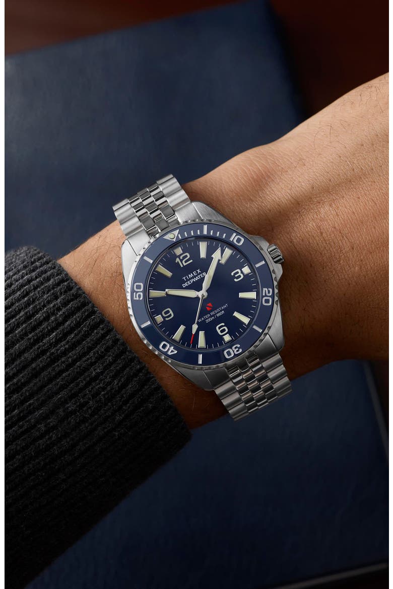 Deepwater Arctic 200 Bracelet Watch, 40.5mm, Alternate, color, SILVER-TONE