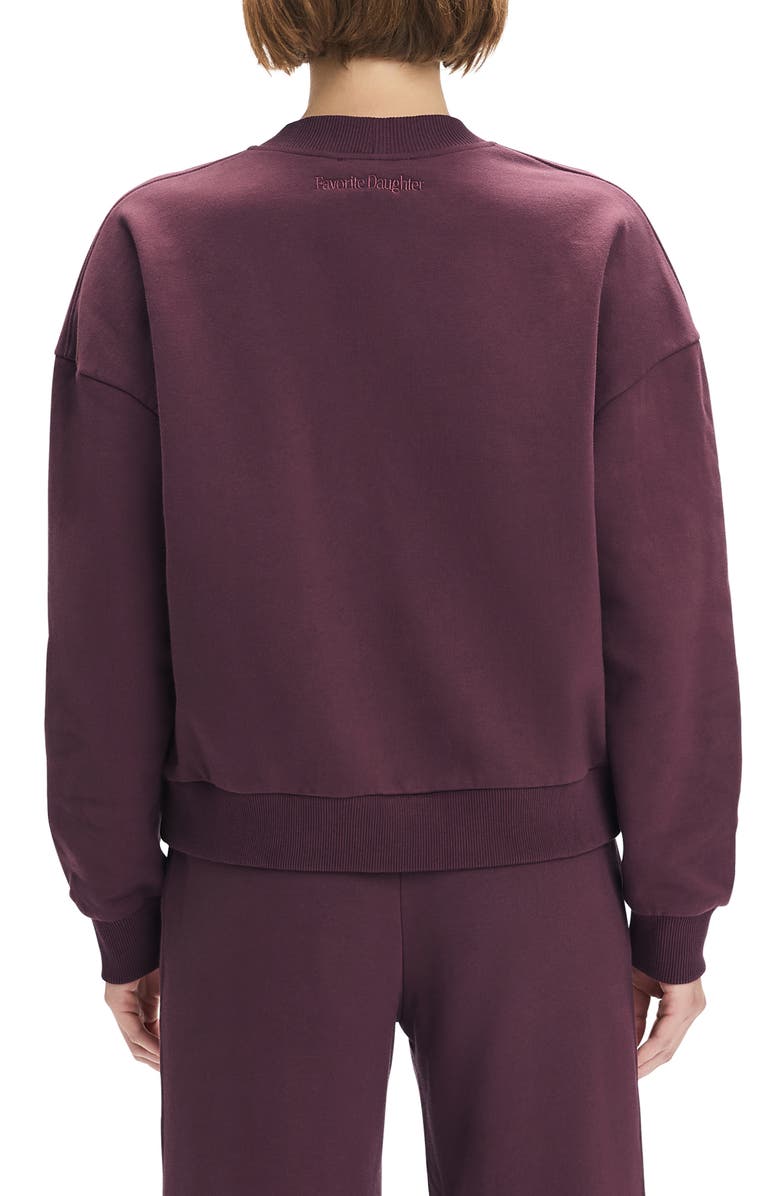 Favorite Daughter The Cutesy Crop Cardigan, Alternate, color, Burgundy Dahlia