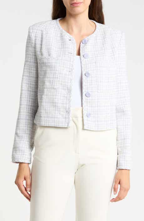 Patch Pocket Crop Bouclé Jacket
