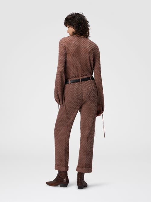 Missoni Tapered Pants In Embroidered Lace In Brown