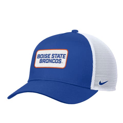 Men's Nike Royal Boise State Broncos 2025 On-Field Rise Trucker Performance Adjustable Hat