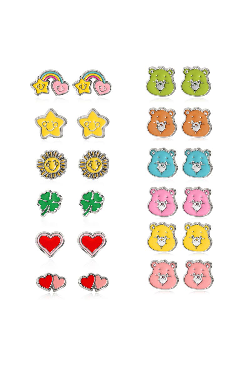 Cute Stud Earrings Set of 12, Main, color, Multi