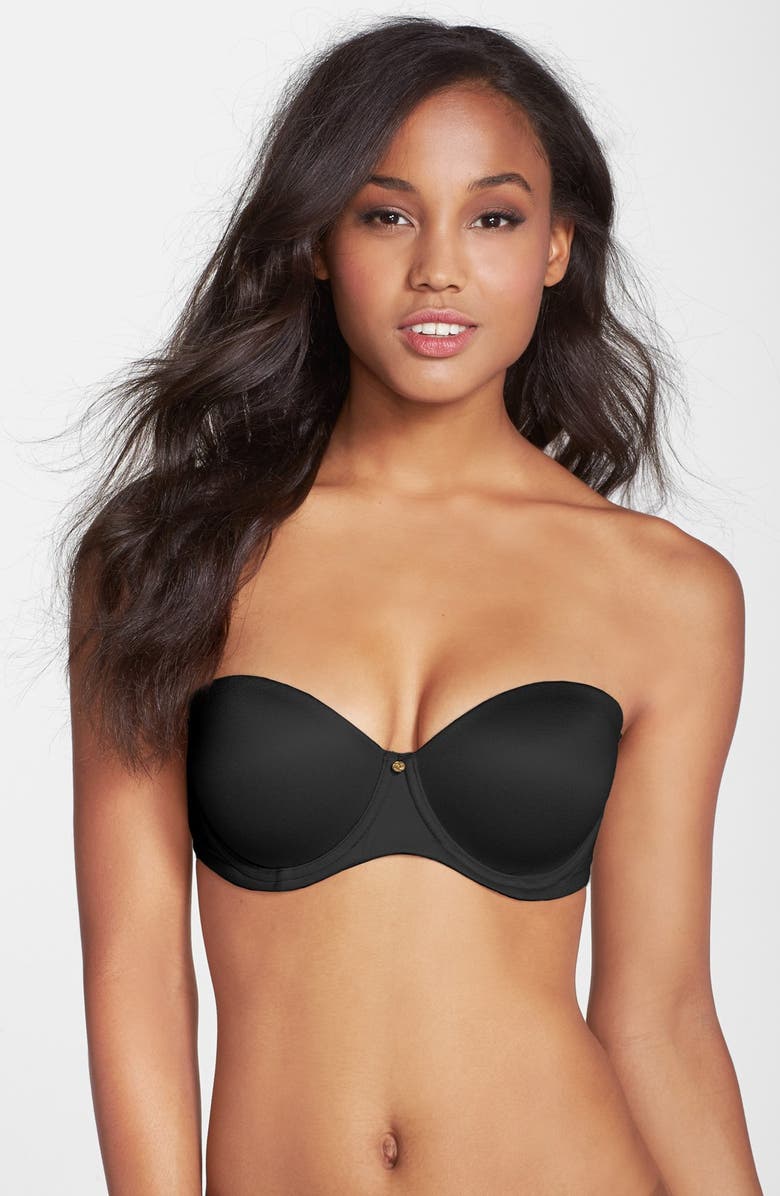 Betsey Johnson Forever Perfect Strapless Bra, Main, color, Raven Black