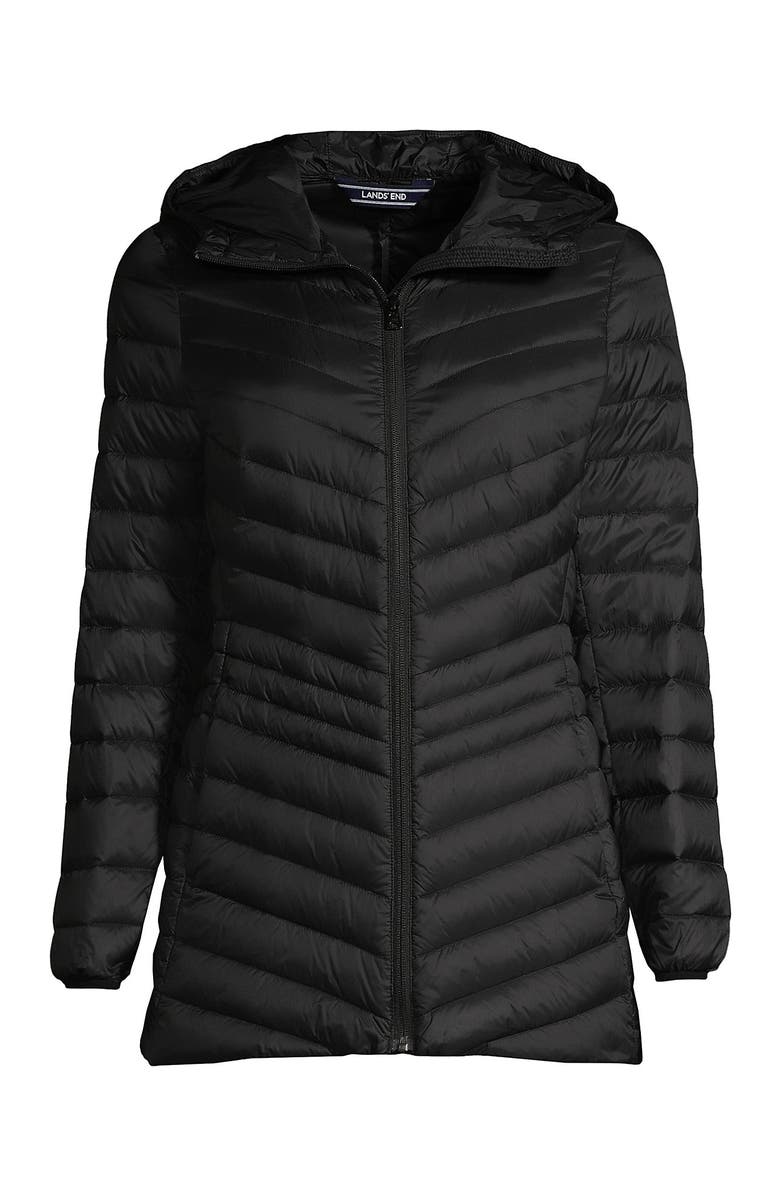 Lands' End Ultralight Packable Down Jacket, Alternate, color, Black