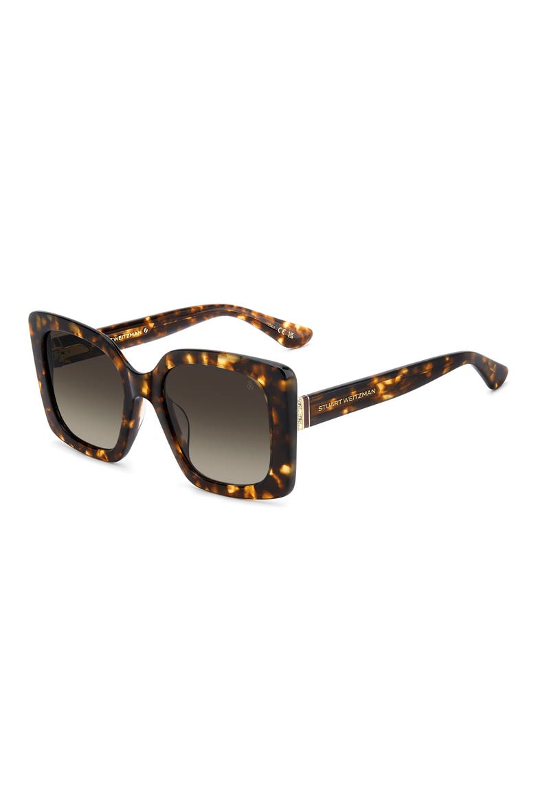 53mm Gradient Square Sunglasses, Alternate, color, HAVANA