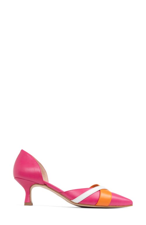 Patricia Green Milan D'orsay Pump In Pink/orange/white