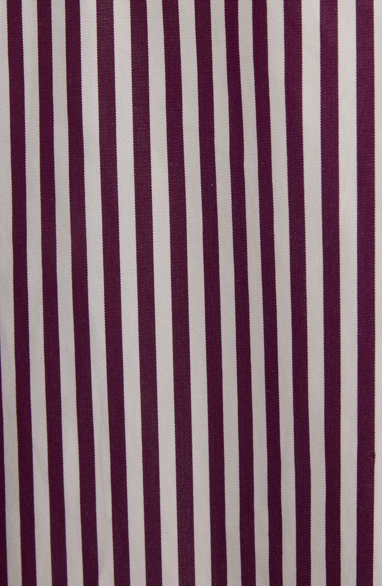 Isabel Marant Fabriza Stripe Cotton Poplin Button-Up Shirt, Alternate, color, Ecru/ Burgundy