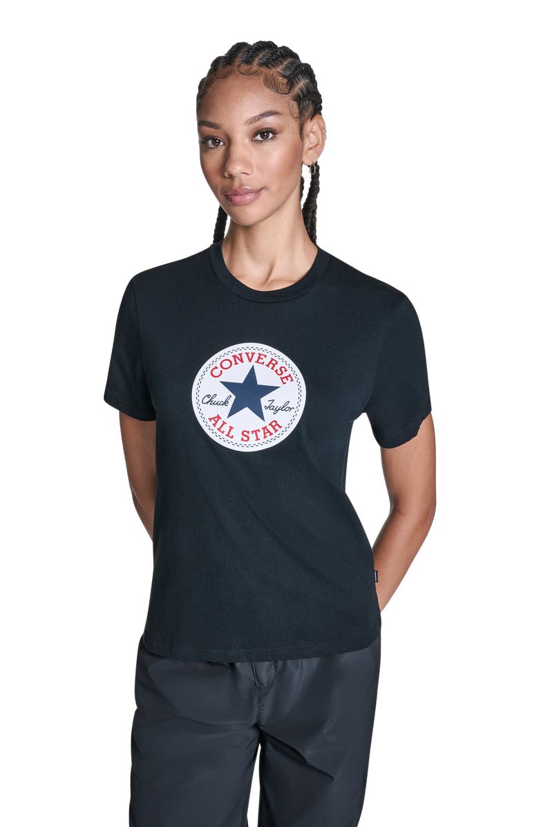 Converse Women's Chuck Taylor All Star Patch T-Shirt, Main, color, Converse Black