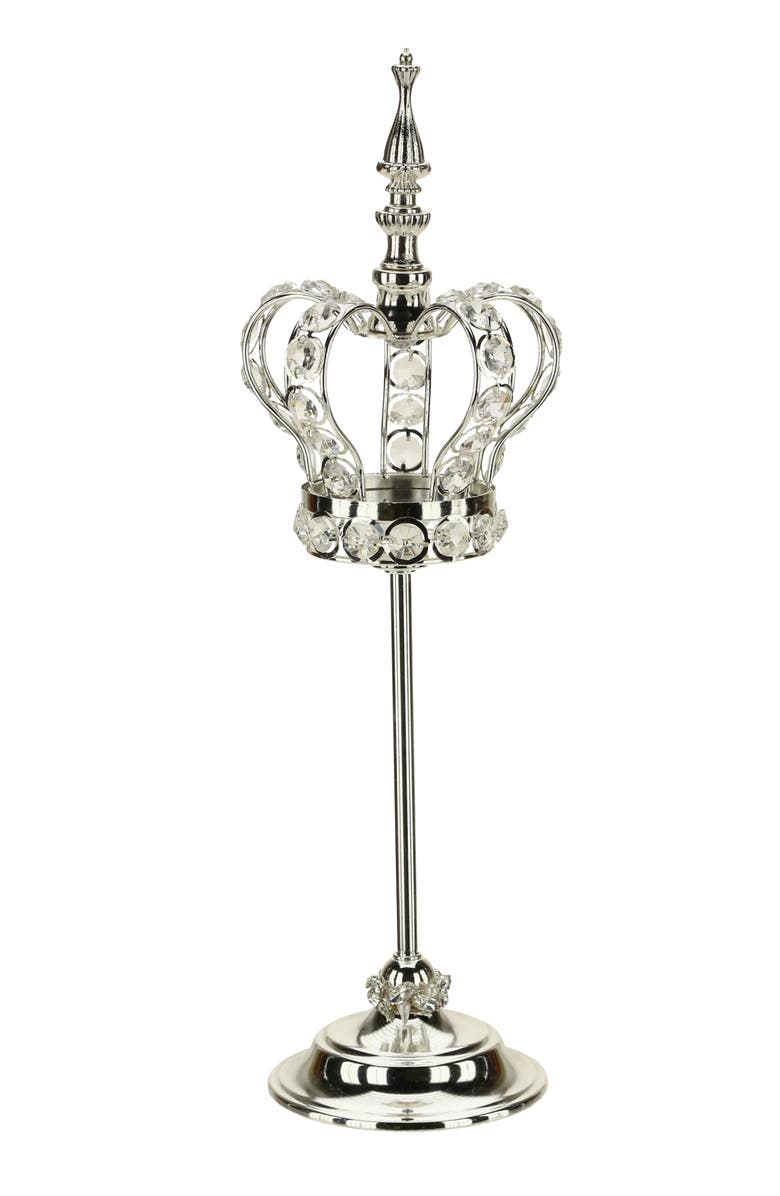 Mark Roberts Jeweled Pedestal Crown, Large, Main, color, Silver