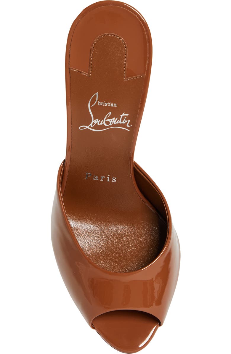 Christian Louboutin Me Dolly Peep Toe Slide Sandal, Alternate, color, Brown