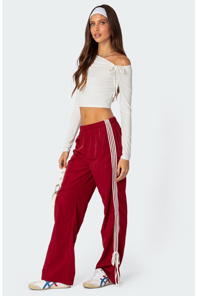 Winona One-Shoulder Crop Top, Alternate, color, WHITE