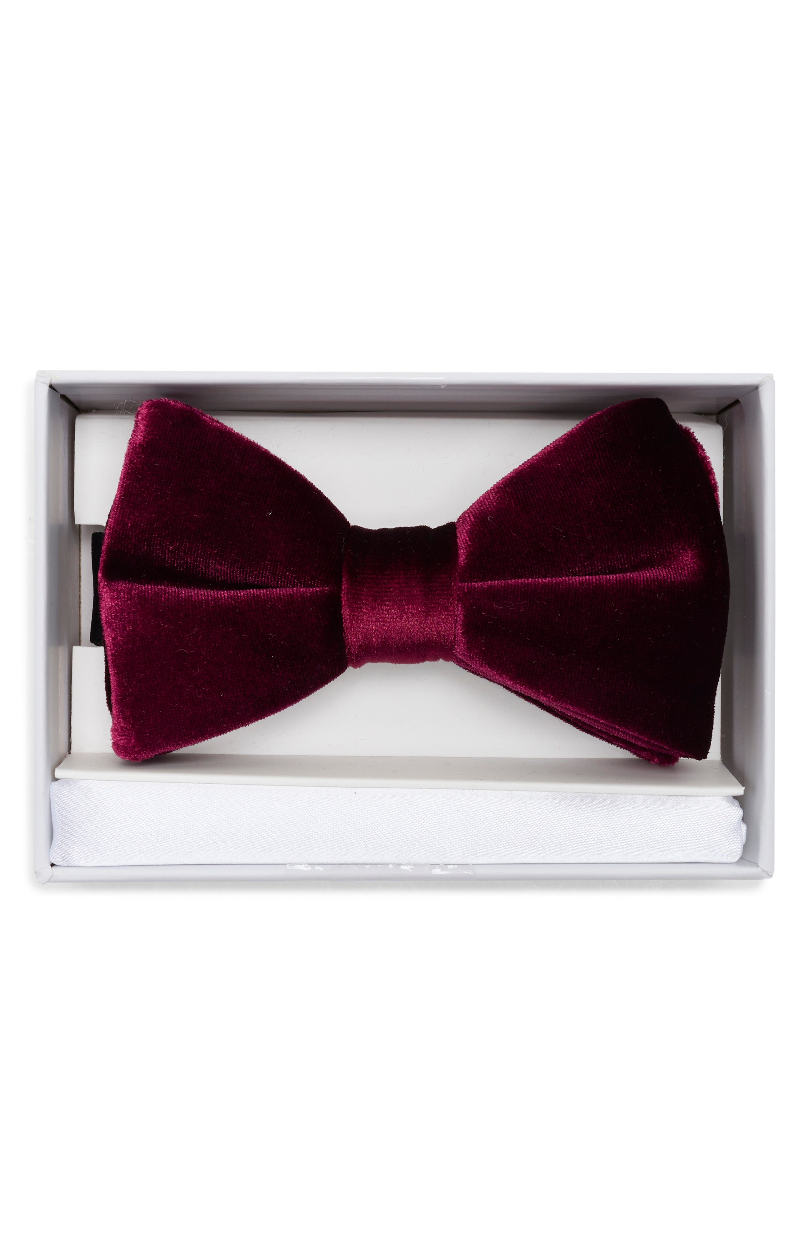 NORDSTROM RACK Velvet Bow Tie & Pocket Square Set | Nordstromrack