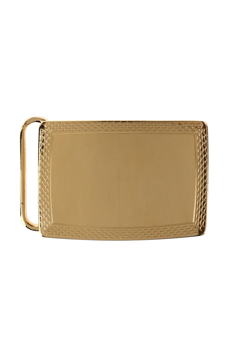 30mm Scallop Edge Compression Belt Buckle, Main, color, Gold
