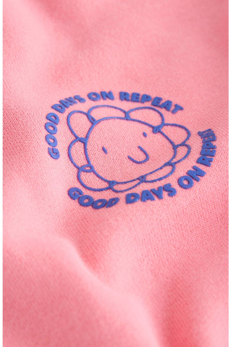 Kids' Graphic Logo Sweater & Check Shorts Set, Alternate, color, PINK
