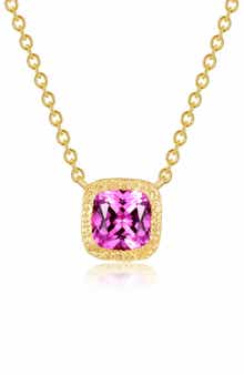 Lab Created Sapphire Pendant Necklace