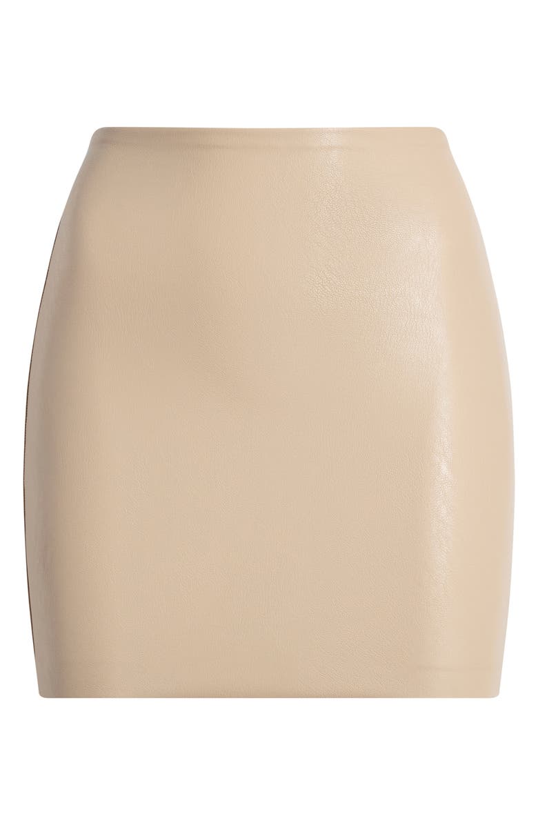 Commando Faux Leather Miniskort, Alternate, color, Snd-Sand