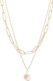 Bearfruit Jewelry 14k Gold Plated Donda Layered Necklace Everyday Dainty Trendy