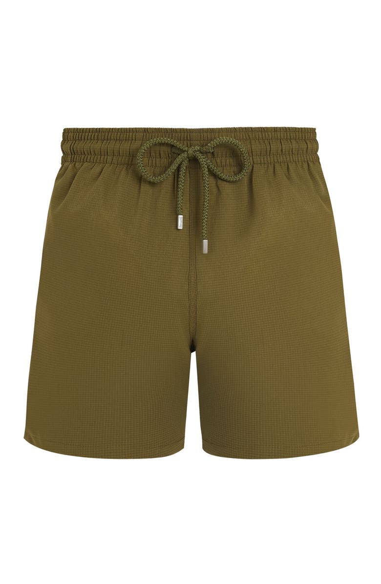 Vilebrequin Men Micro-Perforated Ultra-Light and Packable Swim Trunks Solid, Main, color, Khaki