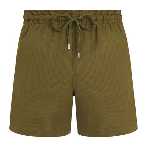 Men Micro-Perforated Ultra-Light and Packable Swim Trunks Solid