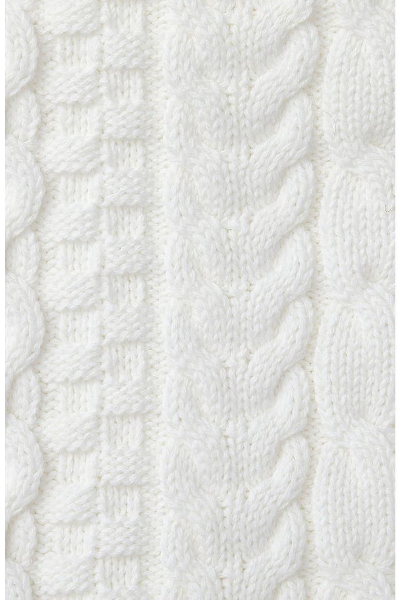 Baby Cable Knit Blanket, Unisex, Alternate, color, White