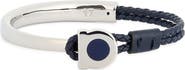 FERRAGAMO Men's Gancio Braided Leather Bracelet