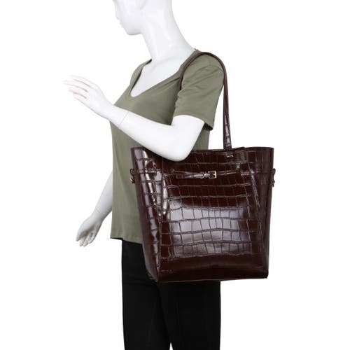 Moda Luxe Athena Bucket In Burgundy