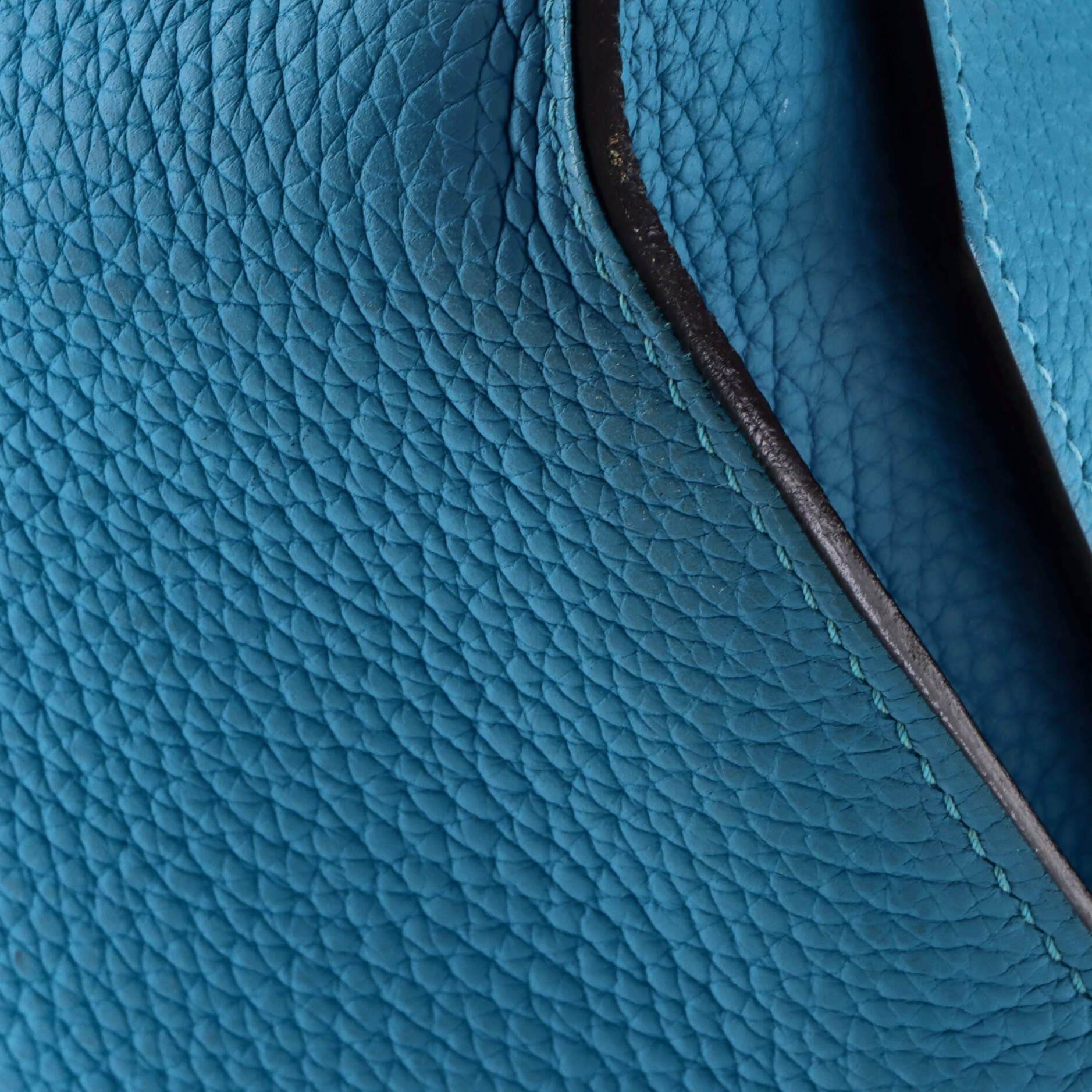 Pre-Owned Hermes Jypsiere Bag Clemence 31, Alternate, color, Turquoise