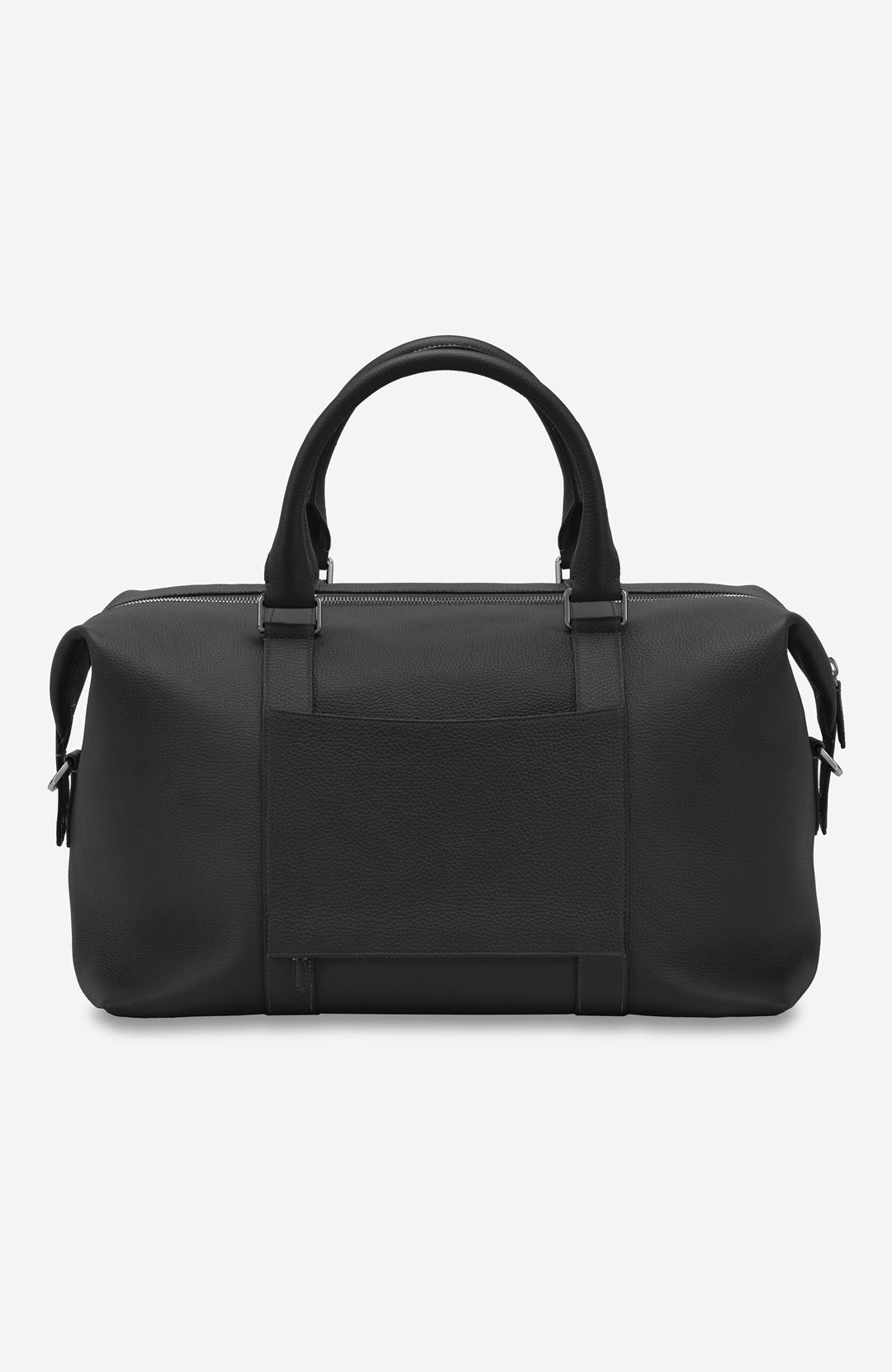MAISON de SABRÉ Leather Duffle Bag, Alternate, color, Black Caviar