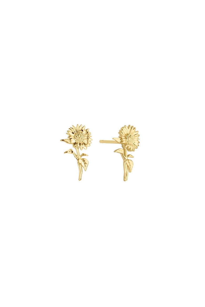 Elsie Birth Flower Studs, Main, color, Gold / August