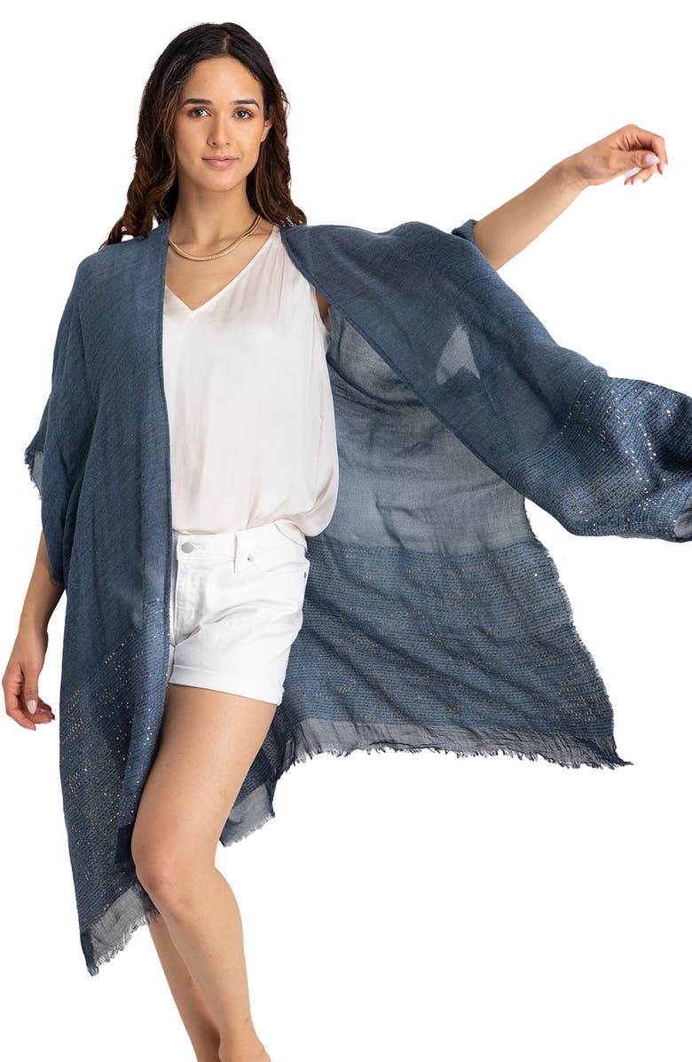 SAACHI Raven Sequin Wrap, Alternate, color, Blue