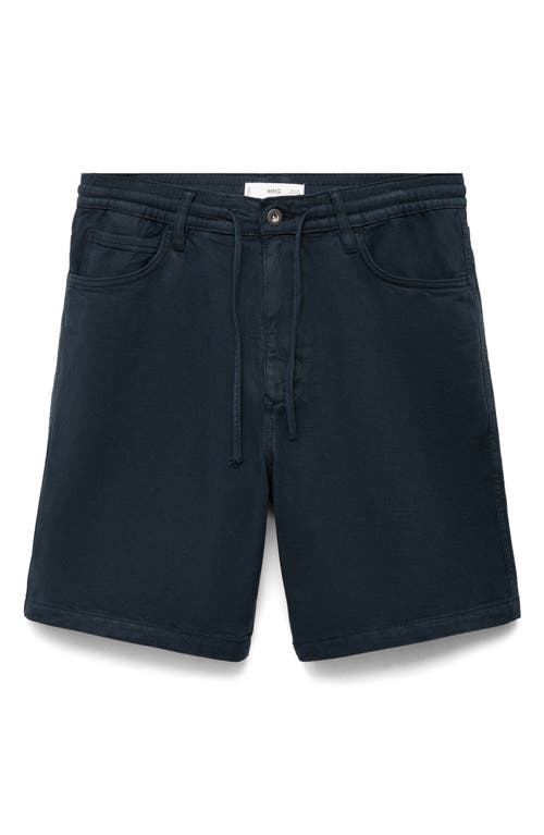Mango Drawstring Waist Denim Shorts