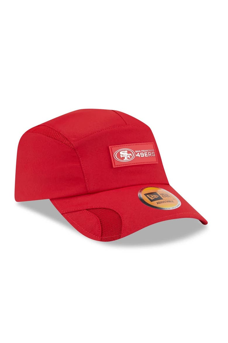 Men's New Era Scarlet San Francisco 49ers 2025 Sideline  Runner Adjustable Hat, Alternate, color, Scarlet