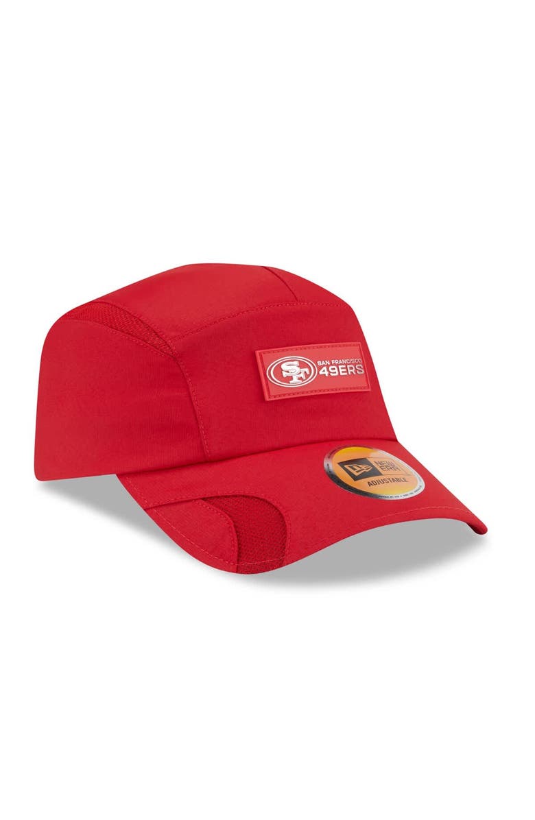 New Era Men's New Era Scarlet San Francisco 49ers 2025 Sideline Runner Adjustable Hat, Alternate, color, Scarlet