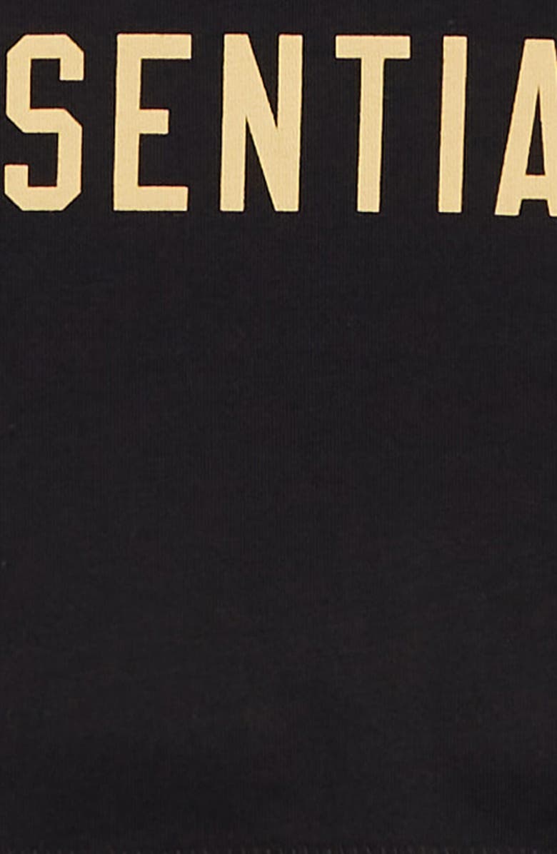 Fear of God Essentials Kids' Logo Crop Cotton Jersey Graphic T-Shirt, Alternate, color, Black