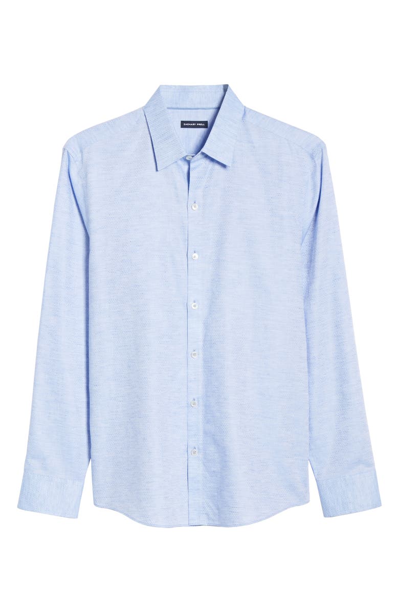 Zachary Prell Alfano Regular Fit Cotton & Linen Shirt, Alternate, color,