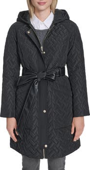 Cole Haan Belted Quilted Jacket