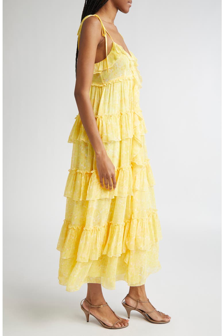Painted Hydrangea Fadrid Maxi Dress, Alternate, color, MANGO SORBET MULTI